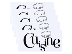 Autoadesivos de Letras Inglesas LAXISCREED 5pcs Parede Cozinha