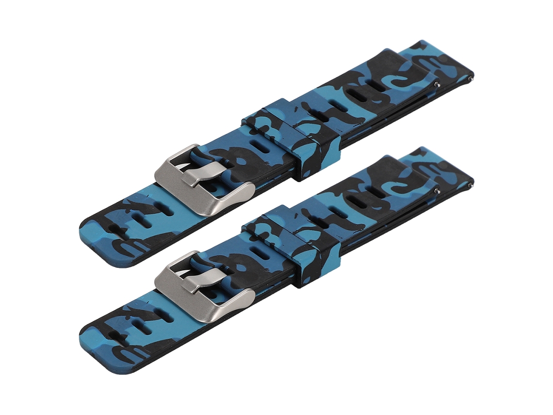 Pulseira de Relógio de Silicone EOOCOO (adequada para a Amazfit Bip Youth Edition, Substituição Camuflagem Azul)
