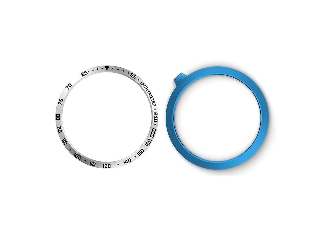 Anel de moldura de metal antirriscos para relógio inteligente tipo E para Samsung Galaxy Watch3 45 mm com letras Ly Ebike