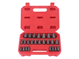 25 Piezas Set De Extractores De Tuercas Dañadas Acero Cromo Molibdeno Herramientas De Remoción De Tornillos Y Tuercas Tamaño Estándar Pulgadas