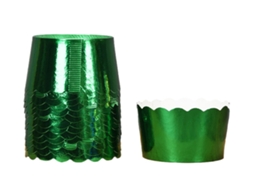 Formas para Muffin Lurelia, 50 unidades, Papel Vegetal, Verde, Para Muffins e Cupcakes
