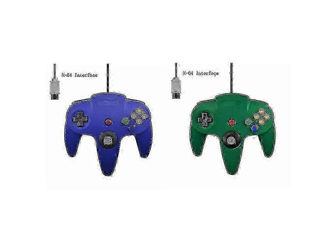Pacote Com 2 Controles Com Fio Vintage De 64 Bits Para N64, Para Substituição De Gamepad De Jogos Retrô Ly Ebike