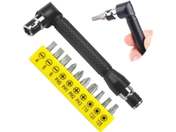 Chave de Inserção L de 1/4" com 10 Brocas de Parafuso para oficina e garagem