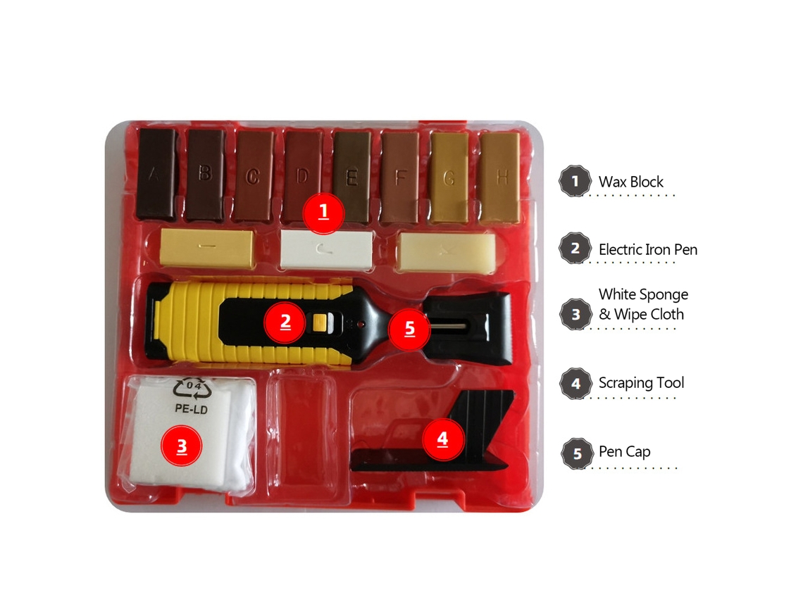 Kit Reparo Pisos Móveis Cobertura Remoção Arranhões