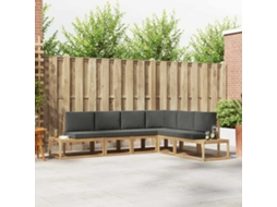Vidaxl Conjunto De Sofás Para Exterior 4 Peça Branco E Antracite