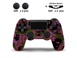 Capa Comando Para Ps4, Protetor De Alça De Silicone Antiderrapante Com Tampa De Proteção Para Polegar Cuich