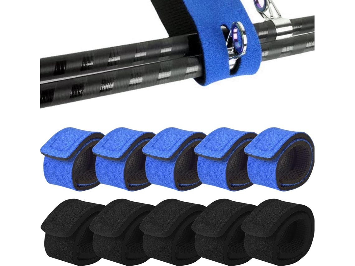 Pacote com 10 Tiras Elásticas AQUAFORGE para Varas de Pesca