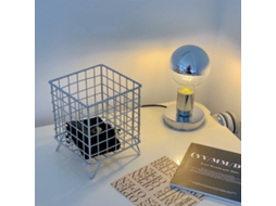 Cesta de armazenamento de malha em aço inoxidável design aberto para casa escritório dormitório prata S/MARCA