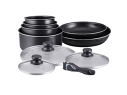 Conjunto de Panelas Mármore 6 Panelas Preto NORTHIX