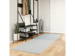 Vidaxl Tapete Pelo Curto Macio E Lavável Huarte 80x250 Cm Azul