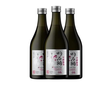 Sake AKASHI-TAI Shiraume Ginjo Umeshu Garrafa Medium (0.5 L - 3 Unidades)