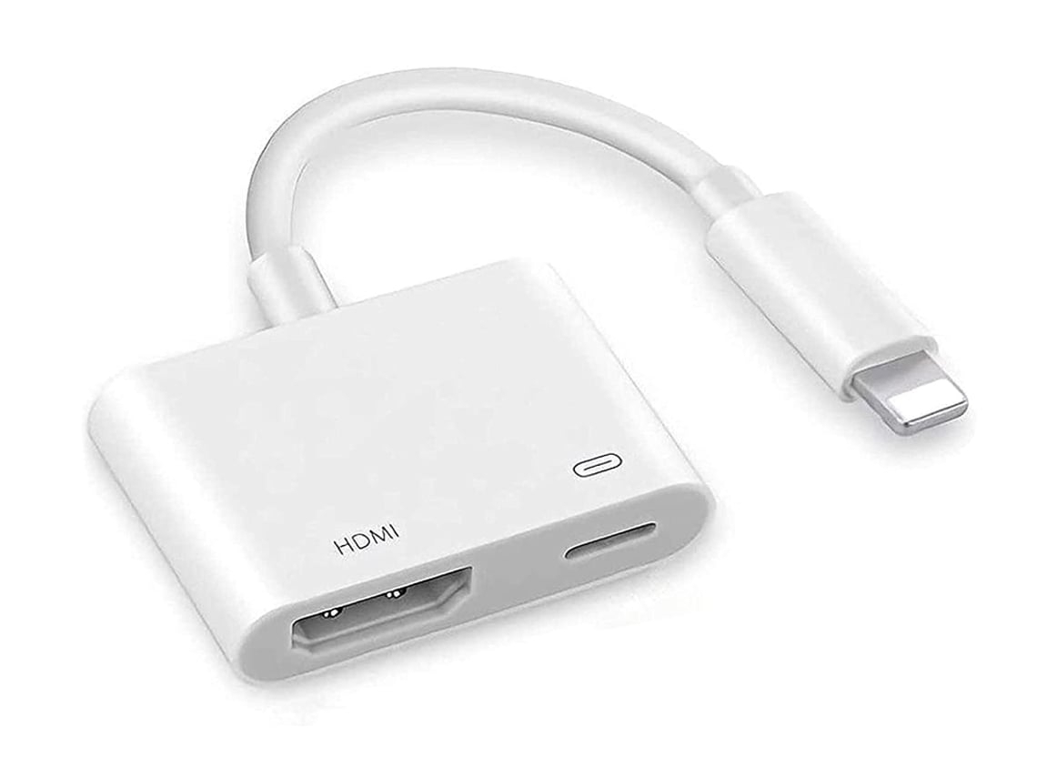 Adaptador Hdmi Para Iphone Adaptador Av Digital 1080p Para Iphone Tela De Sincronização De Vídeo E Áudio Cabo De Tv Conector Hdmi Branco*
