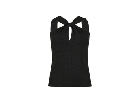Top Premium De Mulher D. exterior Canotte Nodo Poliéster Preto (m)