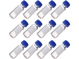 Frasco De Vidro Transparente Para Amostra De 1,5/2 Ml Com Tampa De Rosca.