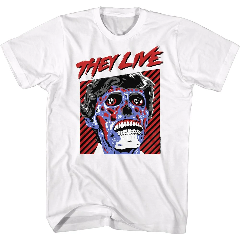 Rockinstone They Live Movie Obey White Adult T-shirt Size:l