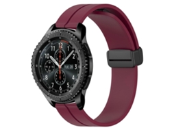 Pulseira De Silicone Com Fecho Magnético De Cor Sólida De 22 Mm Para Samsung Gear S3 Frontier