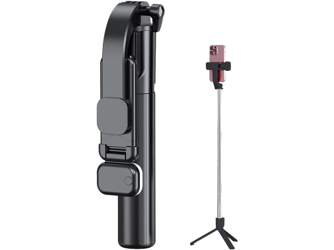 Tripé Portátil para Viagem Tripé Extensível Sem Fio para Selfies de Viagem, Suporte para Tripés de Celular JYTGALX (preto)