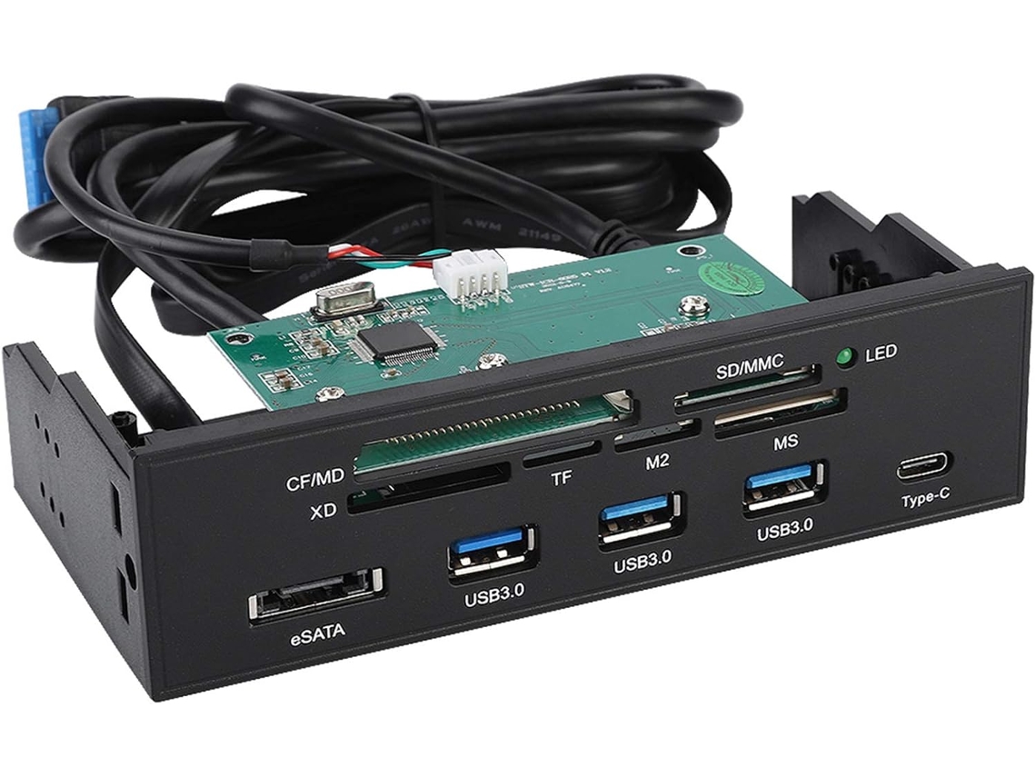 Leitor De Cartão De Memória Interno Usb Painel Frontal 5,25 Polegadas Leitor De Cartão Interno Multifuncional Painel Frontal Do Pc Slowmoose