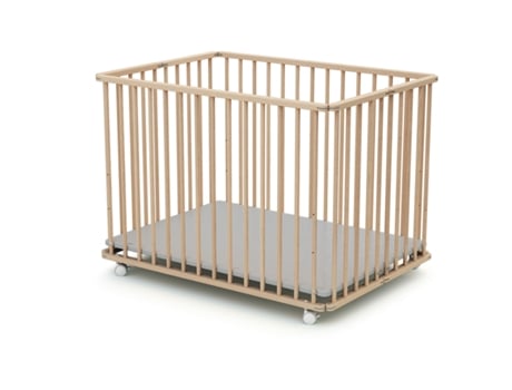 Parque de Jogos Dobrável WEBABY (70 x 100 cm - Castanho)