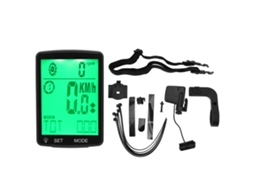 Ciclocomputador LED de 2,8 polegadas com velocímetro e cronômetro - Acessórios de ciclismo verdes