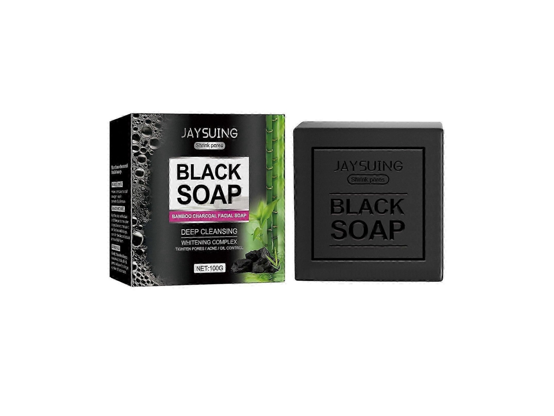 Sabonete Facial De Carvão De Bambu Jaysuing, Remove Cravos, Repara, Elimina Acne, Refrescante, Controla A Oleosidade, Clareia A Pele, 1 Unidade
