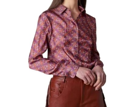 Camisa De Mulher Silvian Heach Padrão Arlhoman Castanho (l)