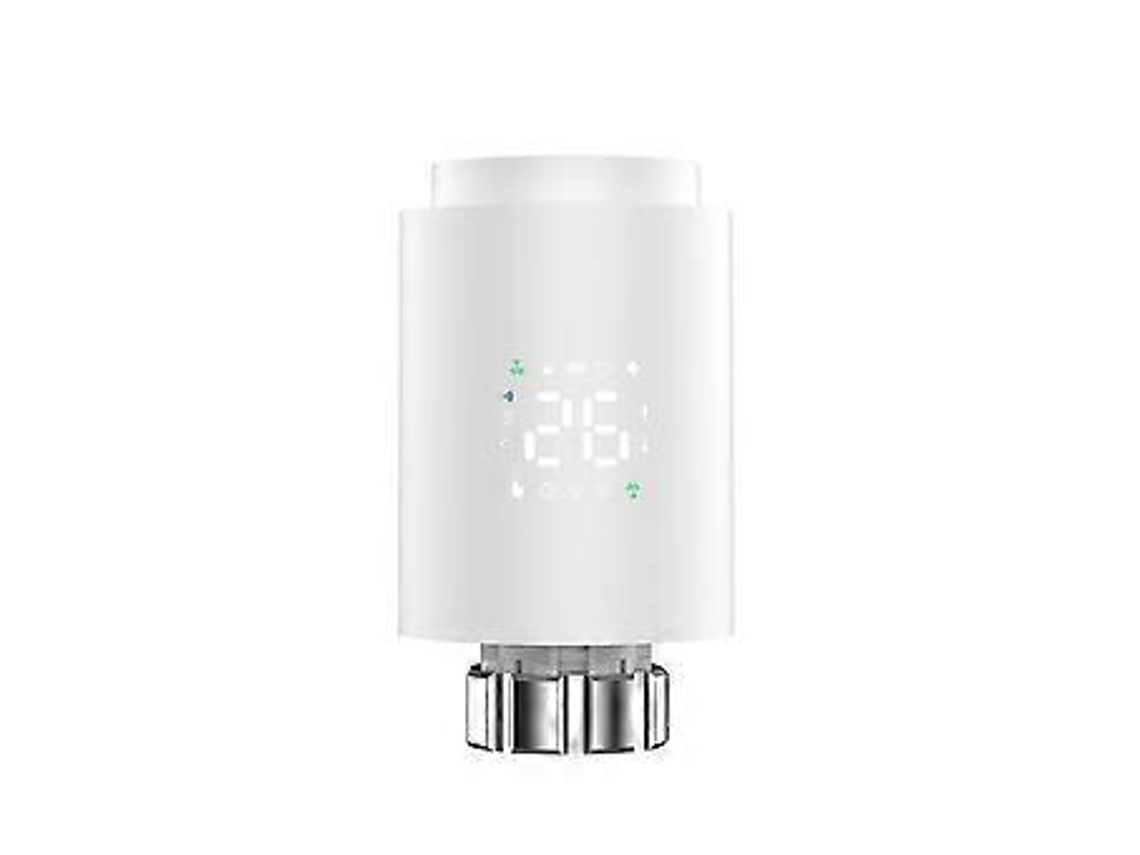 Atuador De Radiador Tuya Smart Zigbee Trv Válvula Termostática Programável Para Radiador Com Controle Remoto Por Aplicativo, Branco Slowmoose