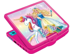 Barbie Leitor De Dvd Portátil, 7 Lcd, 2 Alto-Falantes, Bateria Recarregável, Rosa, Dvdp6Bb LEXIBOOK