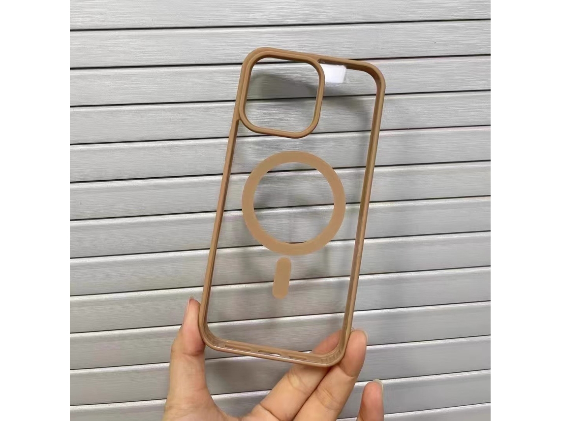 Capa De Acrílico Magnético Transparente Ultrafina Para Iphone 17 Air Na Cor Dourado Deserto. Proteção Contra Quedas.
