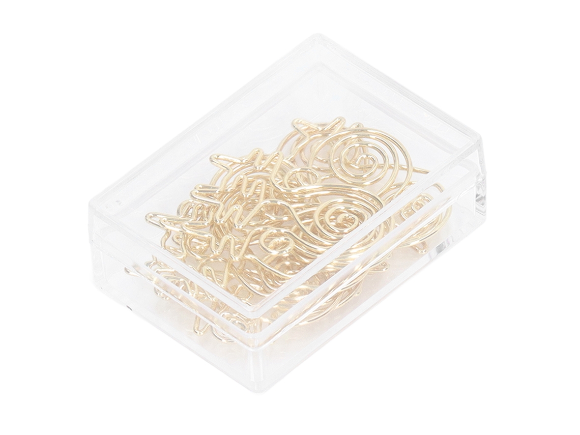 Conjunto De 100 Clipes De Papel Para Arquivos Com Revestimento Dourado Antiferrugem E Resistente Ao Desbotamento. Aquaforge