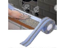 Fita De Selagem Impermeável Autoadesiva Antimofo Diy Pvc Para Cozinha Banheiro Parede Chão Azul