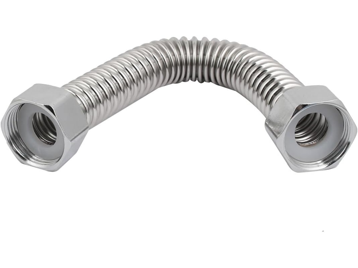 Mangueira de Chuveiro Flexível G3 / 4' 20cm em Aço Inoxidável 304 para Aquecedores de Água CHABERLU