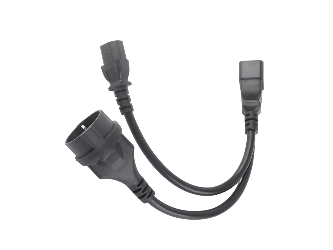 Aetheria cabo Divisor Y Iec320 C13 para C20 com 1 Entrada e 2 Saídas, Material Pvc Incombustível, 0.32m