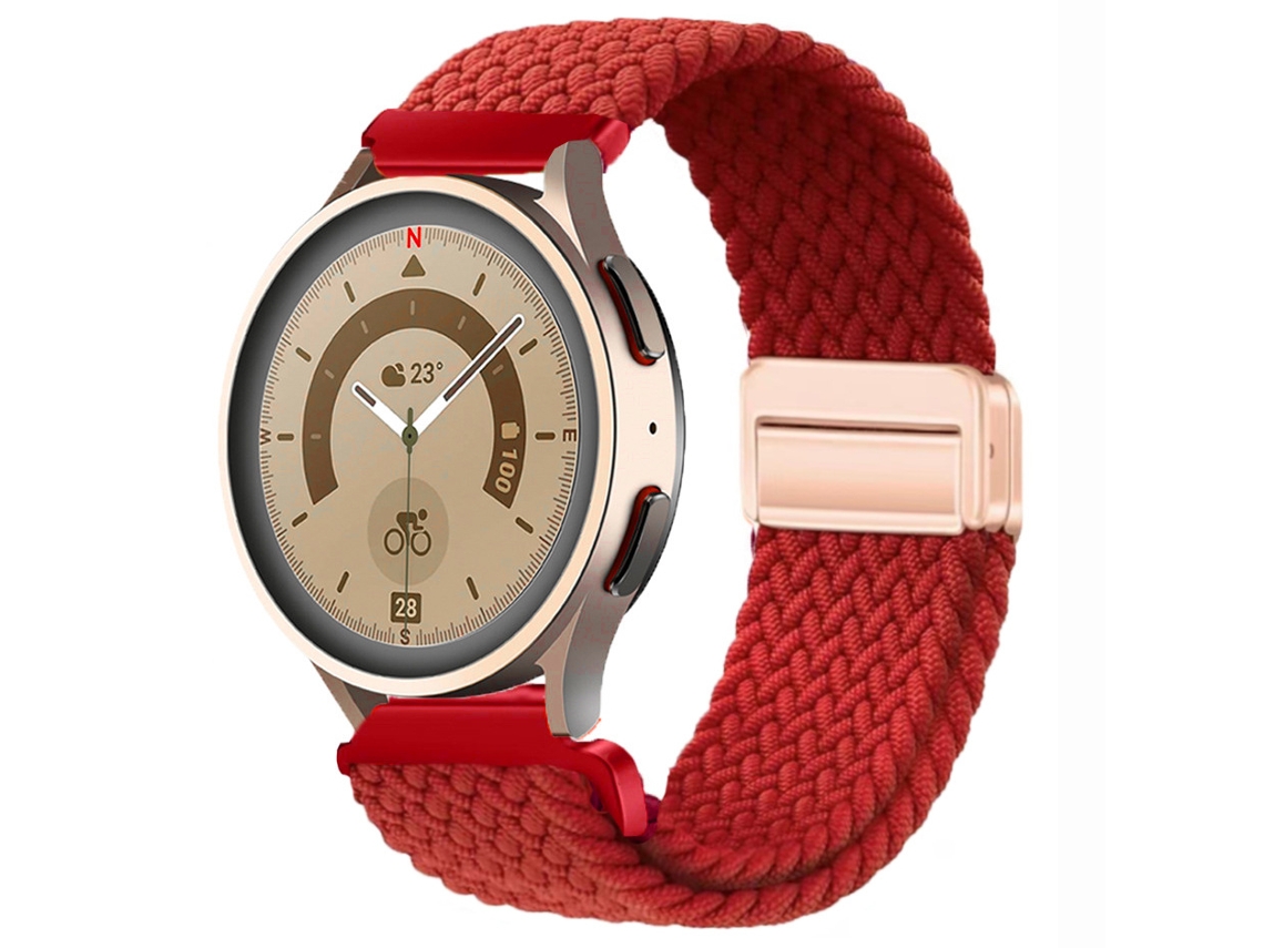 Pulseira esportiva Trançado em nylon, elástica e respirável com fecho magnético, compatível com Huawei GT6, GT5 E.