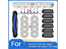 Conjunto De 27 Peças Para T50 Max/t50 Pro/t50 Omni/t50 Pro Omni/t50 Omni: Escova, Filtro, Saco De Pó E Esfregão.