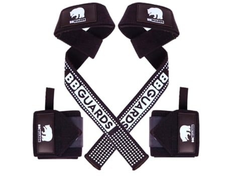 Conjunto de correias de pulso e correias de halterofilismo para ginásio (correias de ginásio). Acessórios de musculação
