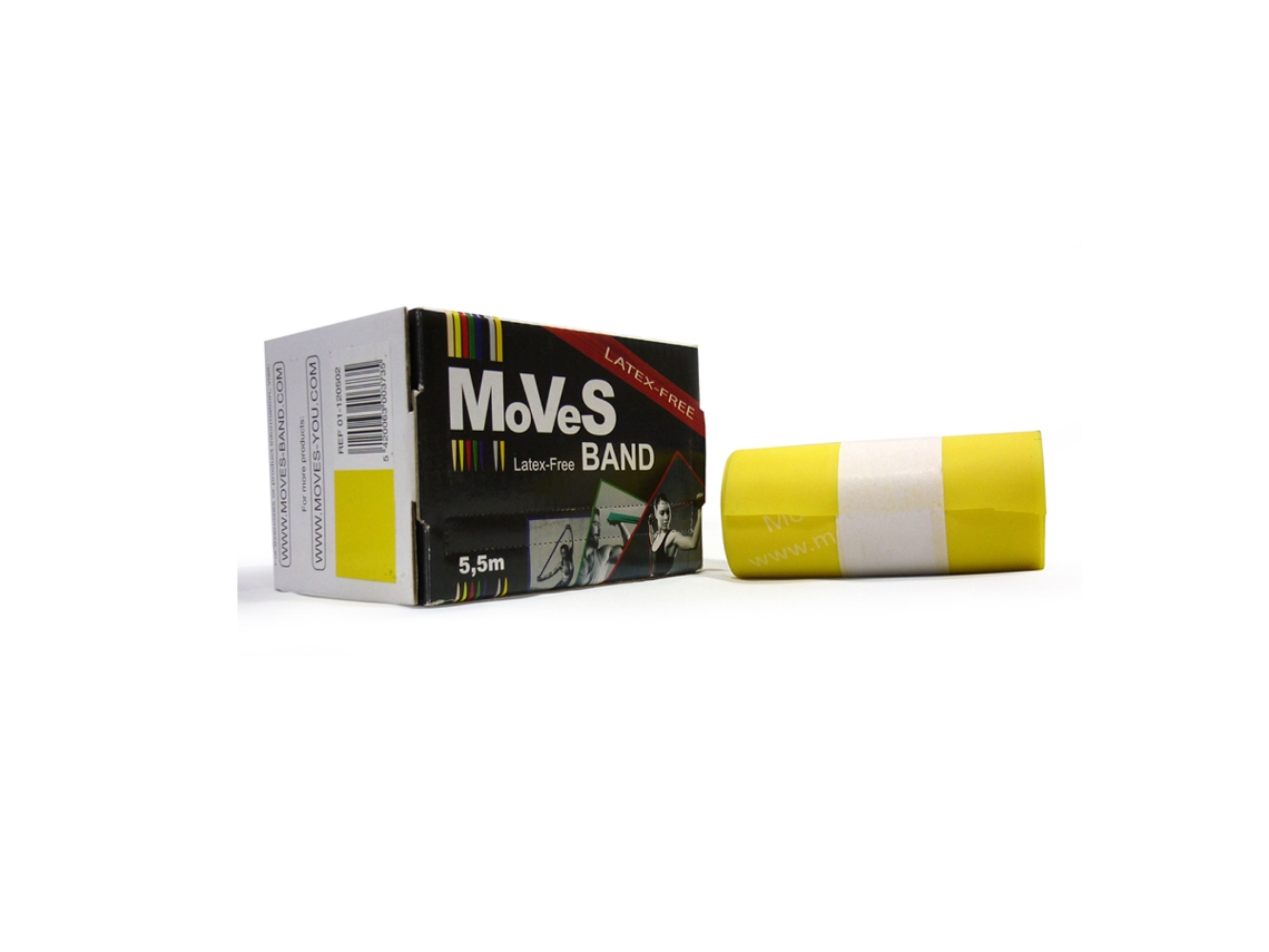 Mvs Banda De Resistência Sem Látex 5,5 M Amarela - Resistência Suave