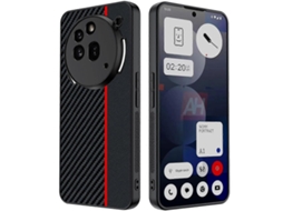 Capa Ultrafina Com Impressão De Textura De Fibra De Carbono Para Nothing Phone 3a Pro