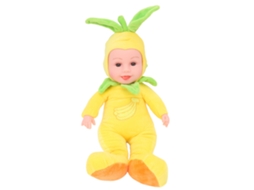 Boneca Pelúcia Elétrica Banana Amarela 40cm Luz Música