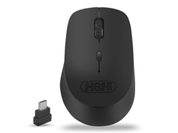 Rato Yizhood Adaptador Usb Ajustável Tipo C Sem Fio Recarregável Silent Click 3 Dpi Para Laptop Pc Macbook Preto