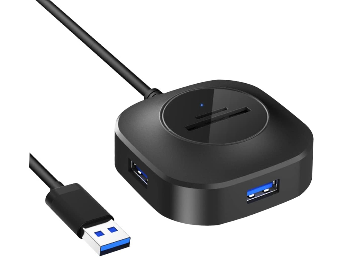 Hub Usb 3.0 Com Alimentação E Transferência De 5 Gbps, Compatível