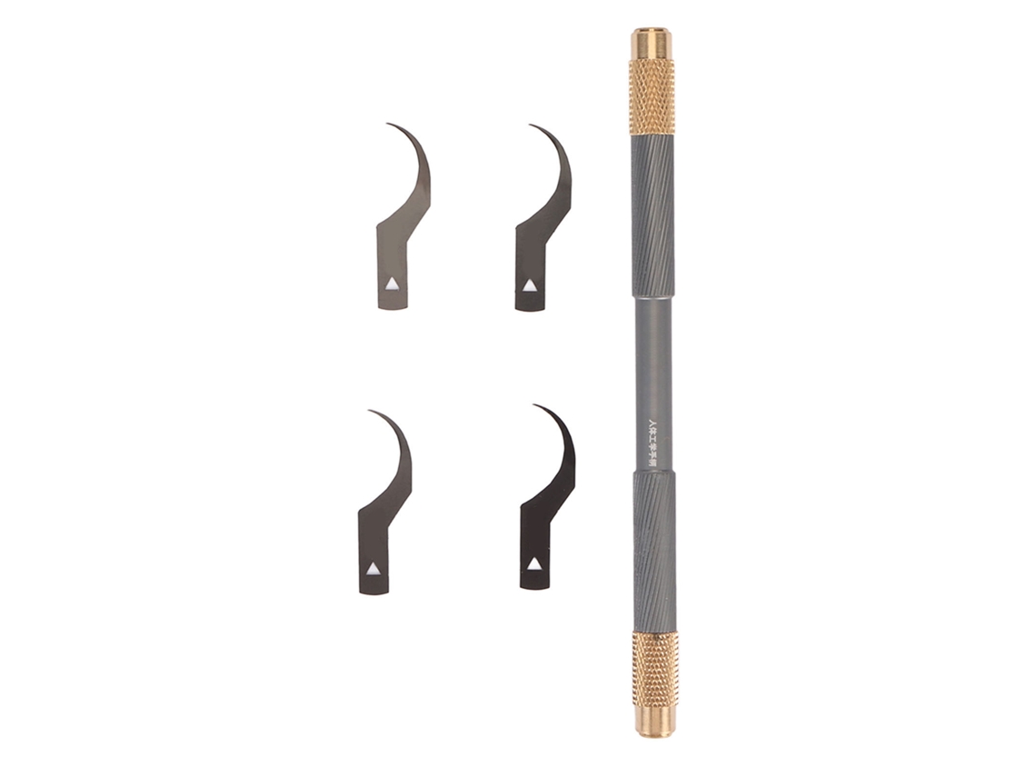 Set De Lâminas De Desgomado 4 Em 1 Ferramenta De Reparação Scrapers Para Chips Ic Placa Mãe Telefones Móveis Ios Cinza B
