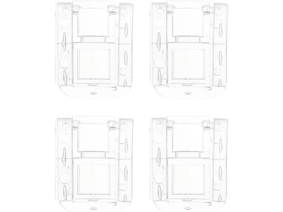 Conjunto De 4 Mini Fechos Acrílico Para Armários E Caixas Joias.