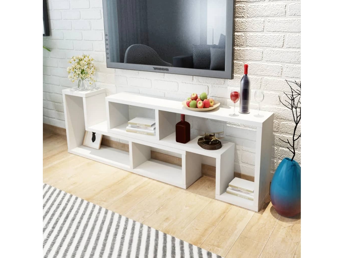Móvel Tv | Gabinete De Tv | Armário De Tv Duplo L Branco