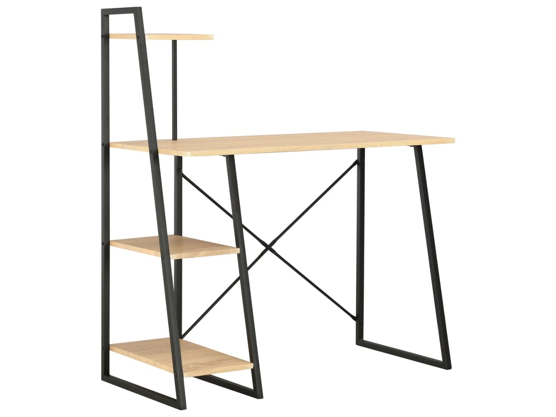 Mesa de escritório VIDAXL Preto Madeira processada