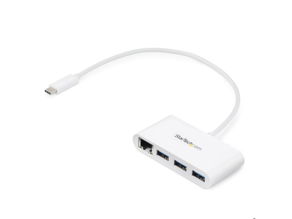 Hub Usb 3.0 De 3 Portas Com Usb C Startech Hub Usb Tipo C Gigabit Ethernet Brilvibera