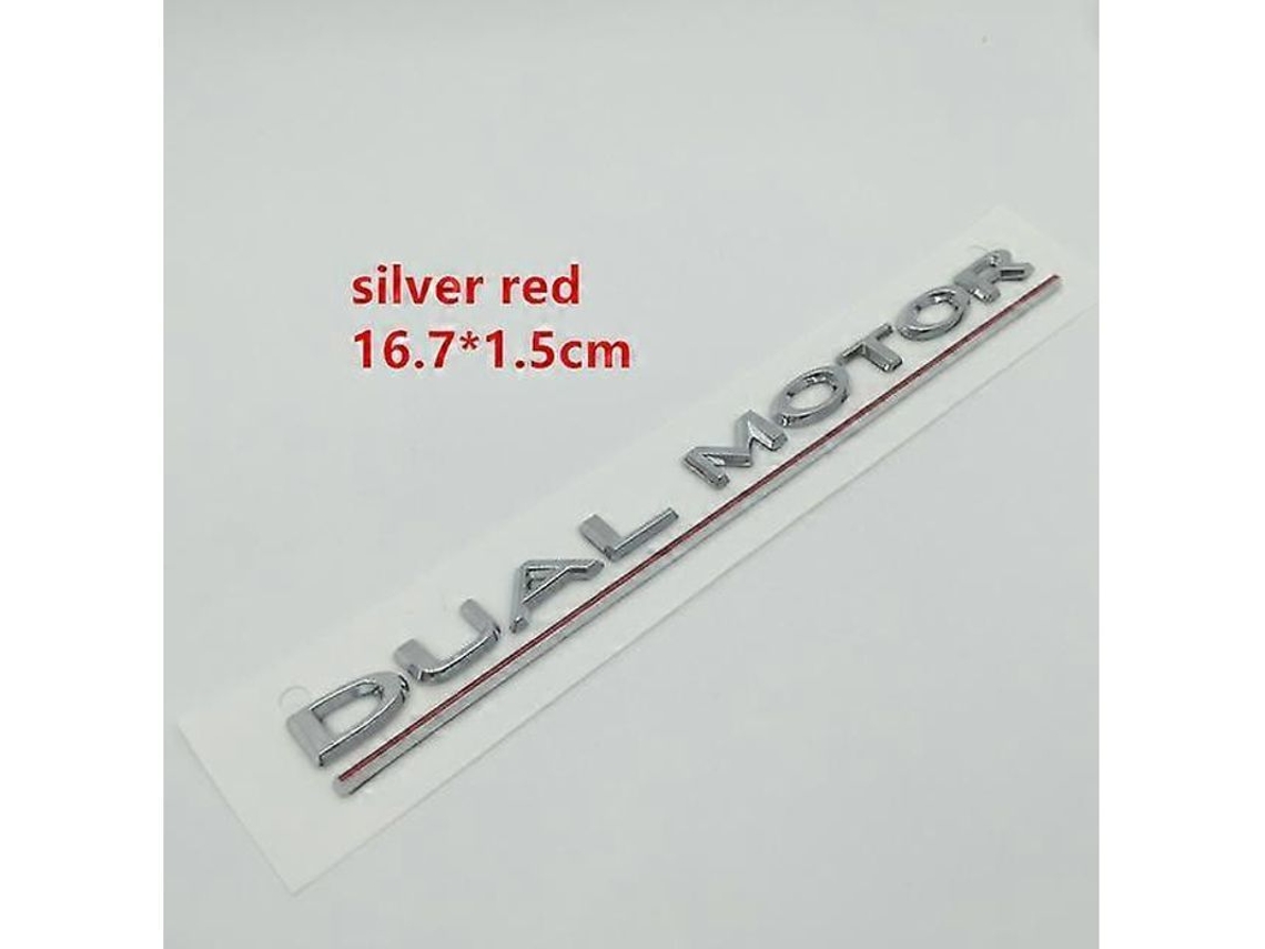 Adesivo De Emblema De Carro 3d Em Cromado - 1 Unidade Por Lote Dual Motor
