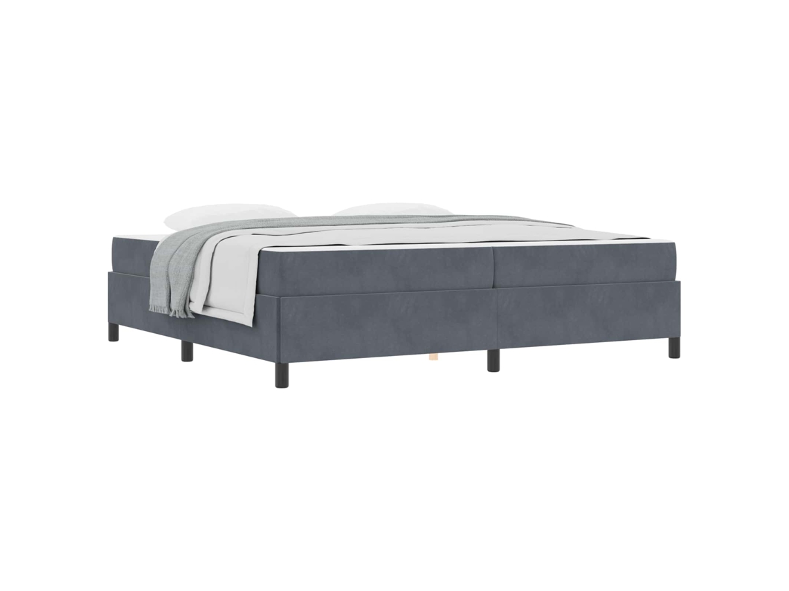 Estrutura da Cama com Colchão Cinza Escuro Tecido MAISON EXCLUSIVE 200x200 cm
