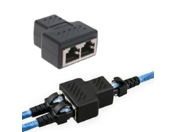 Adaptador Divisor Rj45 1 Para 2 Vias, Porta Fêmea Dupla, Cabo Ethernet Lan Cat7/6/5 Slowmoose