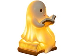 Luminária De Leitura Fantasma, Decoração Em Resina Led, Luz Quente E Charmosa
